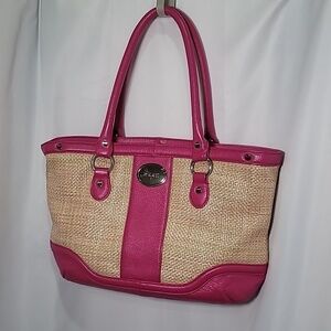 BODHI Candy Leather Straw Purse Leather